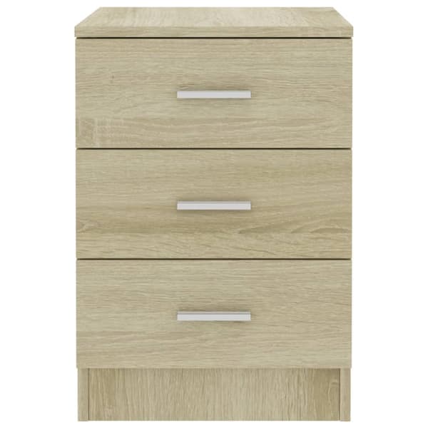 vidaXL sengeborde 2 stk. 38x35x56 cm konstrueret træ sonoma-eg - Natborde