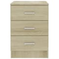Miniatyrbillede 6 af 8: vidaXL sengeborde 2 stk. 38x35x56 cm konstrueret træ sonoma-eg -  Natborde