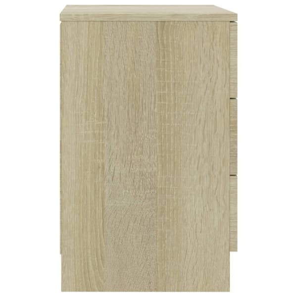 vidaXL sengeborde 2 stk. 38x35x56 cm konstrueret træ sonoma-eg - Natborde