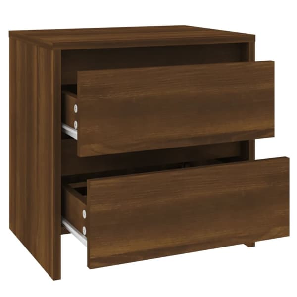 vidaXL sengebord 45x34,5x44,5 cm konstrueret træ brun egetræsfarve - Natborde