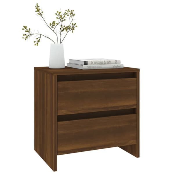 vidaXL sengebord 45x34,5x44,5 cm konstrueret træ brun egetræsfarve - Natborde