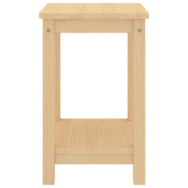 vidaXL sengebord 35x30x47 cm massivt fyrretræ lys træfarve - Natborde