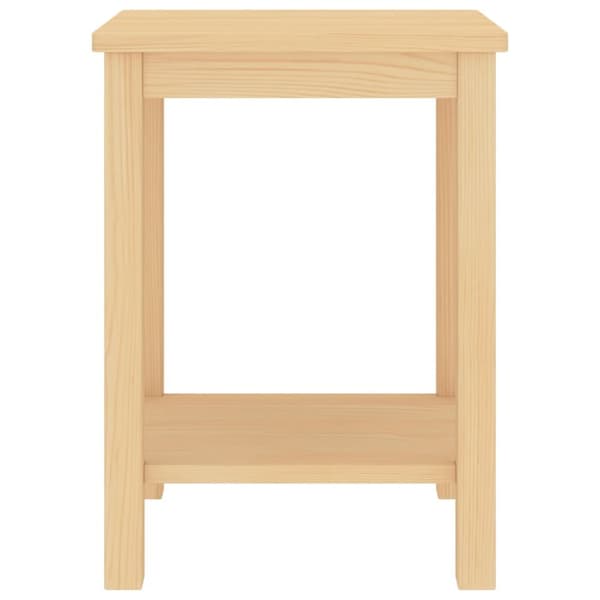 vidaXL sengebord 35x30x47 cm massivt fyrretræ lys træfarve - Natborde
