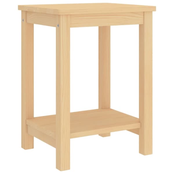 vidaXL sengebord 35x30x47 cm massivt fyrretræ lys træfarve -  Natborde