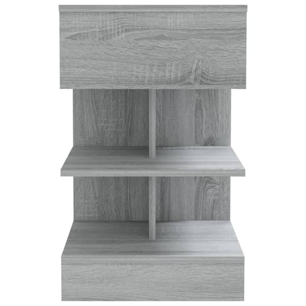 vidaXL Sängbord grå sonoma 40x35x65 cm konstruerat trä - Nattduksbord