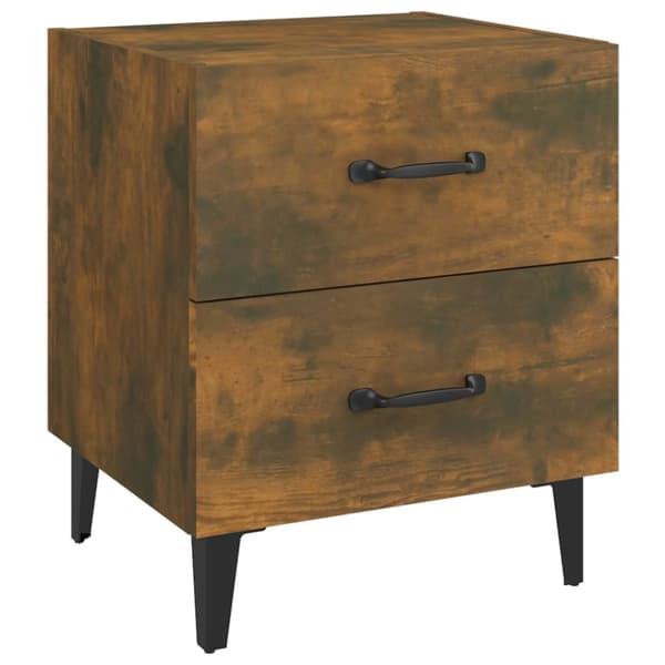 vidaXL Yöpöydät 2 kpl savutammi 40x35x47,5 cm - Yöpöydät