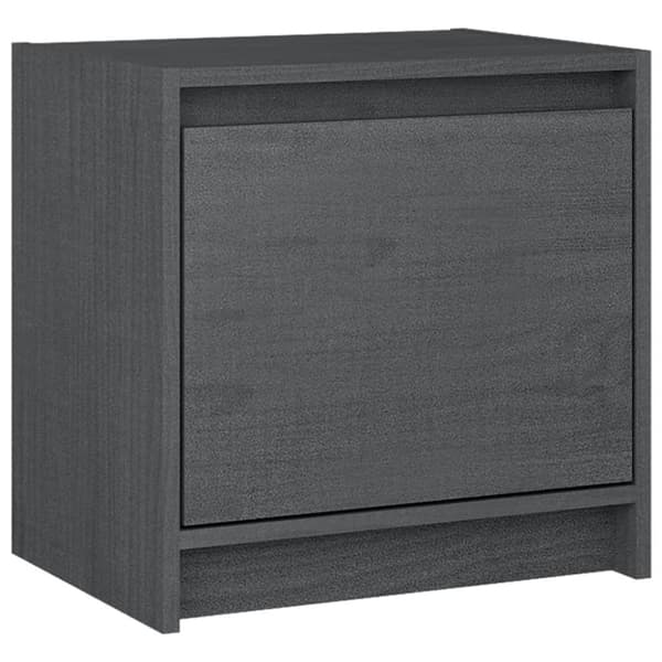 vidaXL sengeskab 40x30,5x40 cm massivt fyrretræ grå -  Natborde