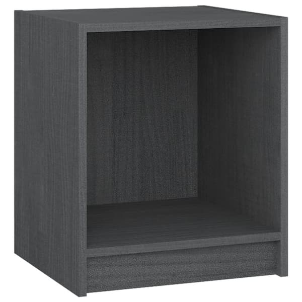 vidaXL Yöpöydät 2 kpl harmaa 35,5x33,5x41,5 cm täysi mänty -  Yöpöydät