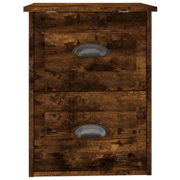 vidaXL væghængte sengeborde 2 stk. 41,5x36x53 cm røget eg - Natborde