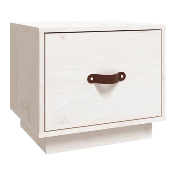 vidaXL Sängbord vit 40x34x35 cm massiv furu - Nattduksbord