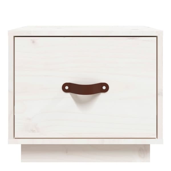 vidaXL Sängbord vit 40x34x35 cm massiv furu - Nattduksbord