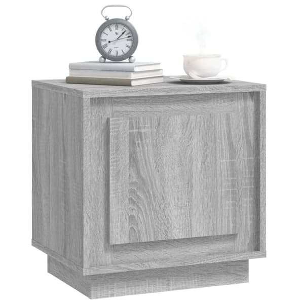 vidaXL sengeborde 2 stk. 44x35x45 cm konstrueret træ grå sonoma-eg - Natborde