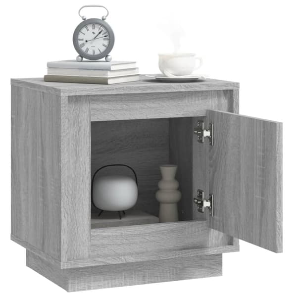 vidaXL sengeborde 2 stk. 44x35x45 cm konstrueret træ grå sonoma-eg - Natborde