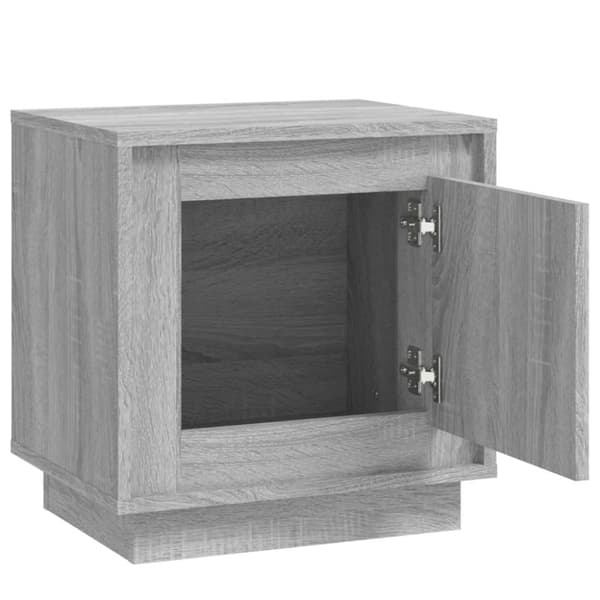 vidaXL sengeborde 2 stk. 44x35x45 cm konstrueret træ grå sonoma-eg - Natborde