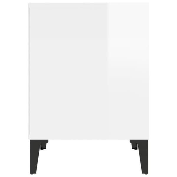 vidaXL sengebord 40x35x50 cm hvid højglans - Natborde