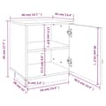 Pikkukuva 11 / 11: vidaXL Yöpöydät 2 kpl valkoinen 40x34x45 cm täysi mänty -  Yöpöydät