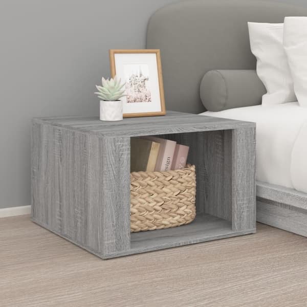 vidaXL Yöpöytä harmaa Sonoma 57x55x36 cm tekninen puu - Yöpöydät