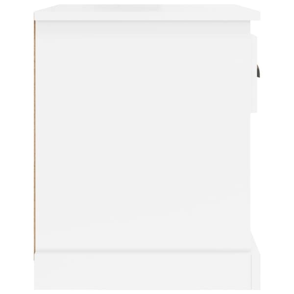 vidaXL sengebord 39x39x47,5 cm konstrueret træ hvid højglans -  Natborde