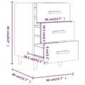 Miniatyrbillede 9 af 10: vidaXL sengebord 40x40x66 cm konstrueret træ hvid -  Natborde