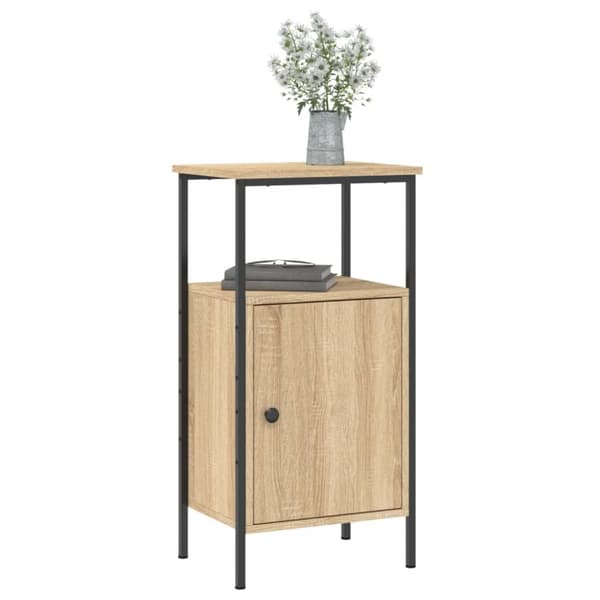 vidaXL sengeborde 2 stk. 41x31x80 cm konstrueret træ sonoma-eg - Natborde