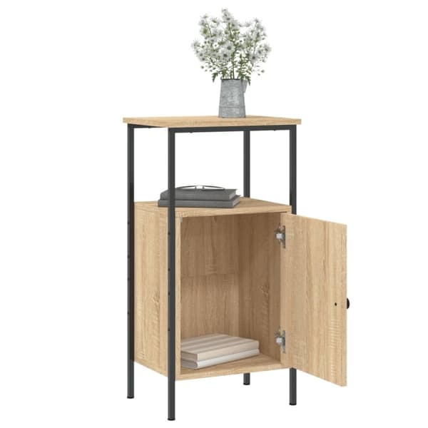 vidaXL sengeborde 2 stk. 41x31x80 cm konstrueret træ sonoma-eg - Natborde