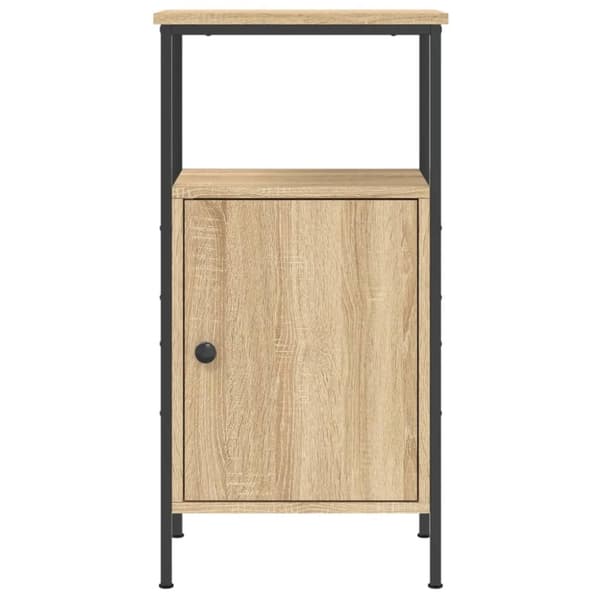 vidaXL sengeborde 2 stk. 41x31x80 cm konstrueret træ sonoma-eg - Natborde