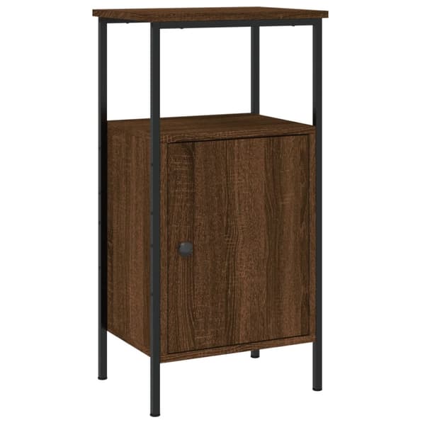 vidaXL Sängbord 2 st brun ek 41x31x80 cm konstruerat trä - Nattduksbord