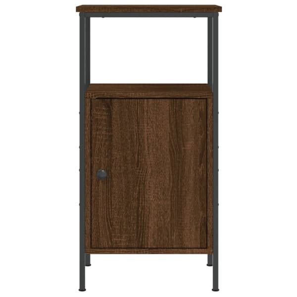 vidaXL Sängbord 2 st brun ek 41x31x80 cm konstruerat trä - Nattduksbord