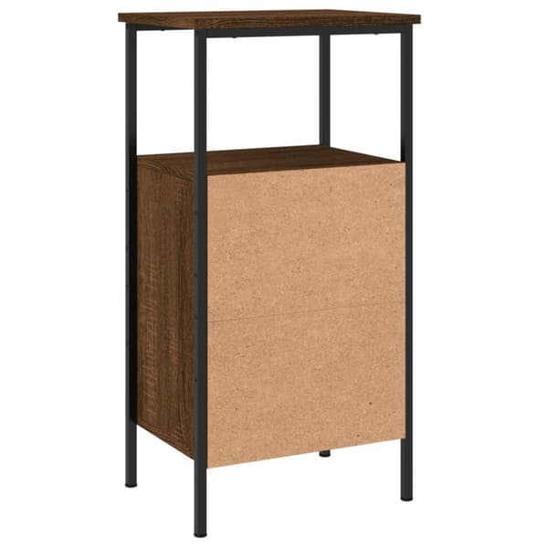 vidaXL Sängbord 2 st brun ek 41x31x80 cm konstruerat trä - Nattduksbord