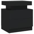 Miniatyrbillede 3 af 9: vidaXL sengeskab 45x35x52 cm spånplade sort -  Natborde