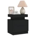 Miniatyrbillede 4 af 9: vidaXL sengeskab 45x35x52 cm spånplade sort -  Natborde