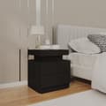 Miniatyrbillede 2 af 9: vidaXL sengeskab 45x35x52 cm spånplade sort -  Natborde
