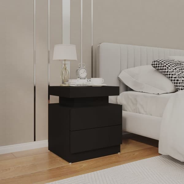 vidaXL sengeskab 45x35x52 cm spånplade sort -  Natborde