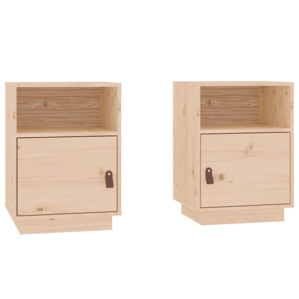 vidaXL Sängbord 2 st 40x34x55 cm massiv furu -  Nattduksbord