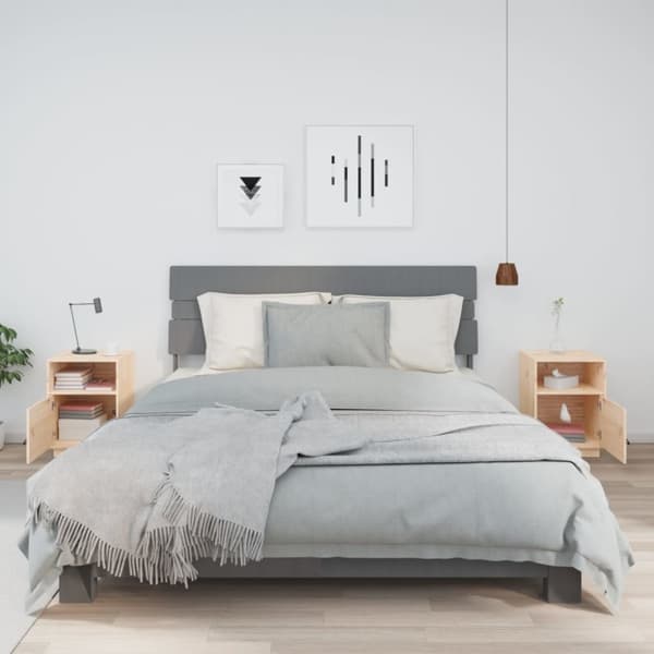 vidaXL Sängbord 2 st 40x34x55 cm massiv furu -  Nattduksbord