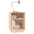 Miniatyrbild 6 av 11: vidaXL Sängbord 2 st 40x34x55 cm massiv furu -  Nattduksbord