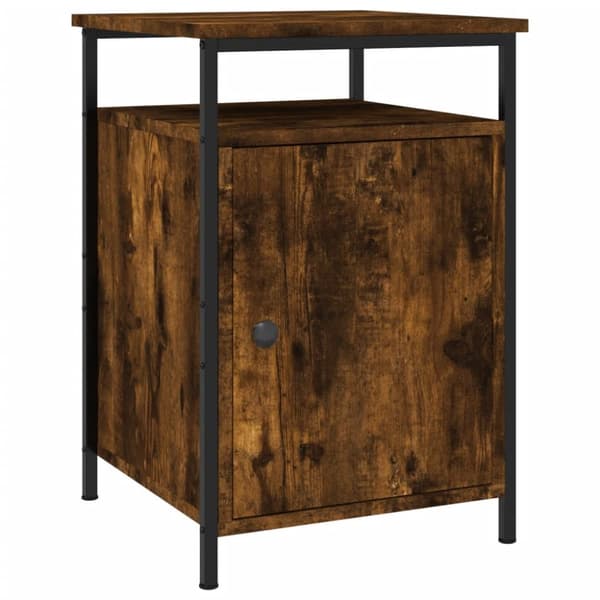 vidaXL sengeborde 2 stk. 40x42x60 cm konstrueret træ røget egetræ - Natborde