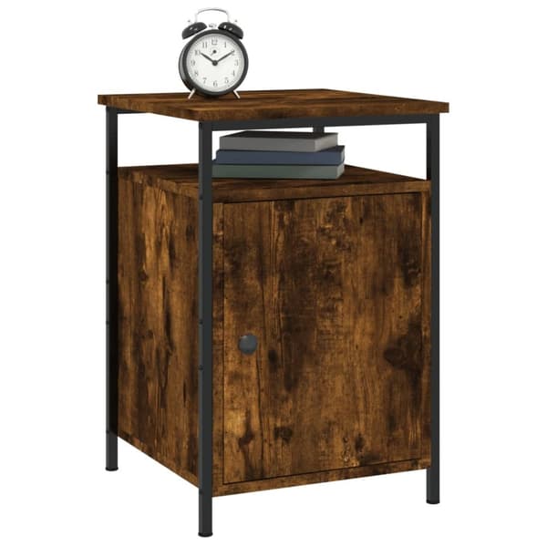 vidaXL sengeborde 2 stk. 40x42x60 cm konstrueret træ røget egetræ - Natborde