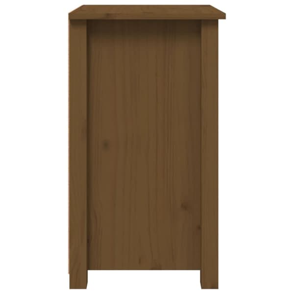 vidaXL sengeborde 2 stk. 40x35x61,5cm massivt fyrretræ gyldenbrun - Natborde