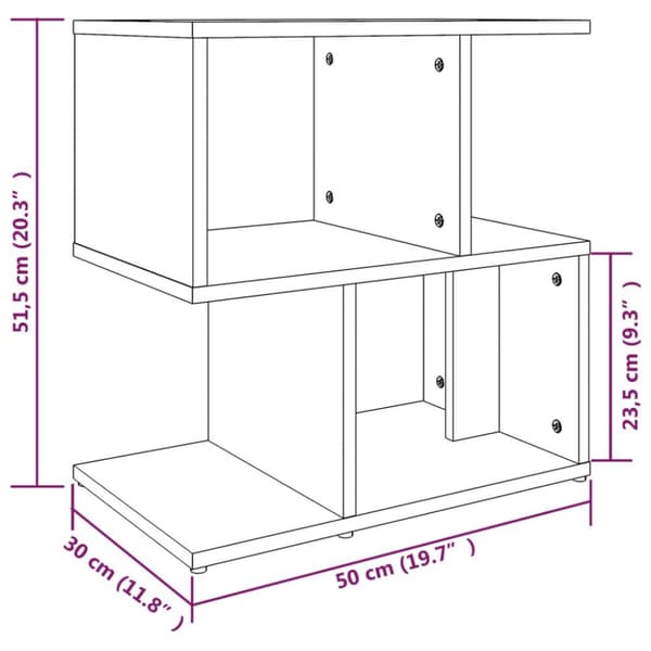 vidaXL sengebord 50x30x51,5 cm konstrueret træ røget egetræsfarve - Natborde