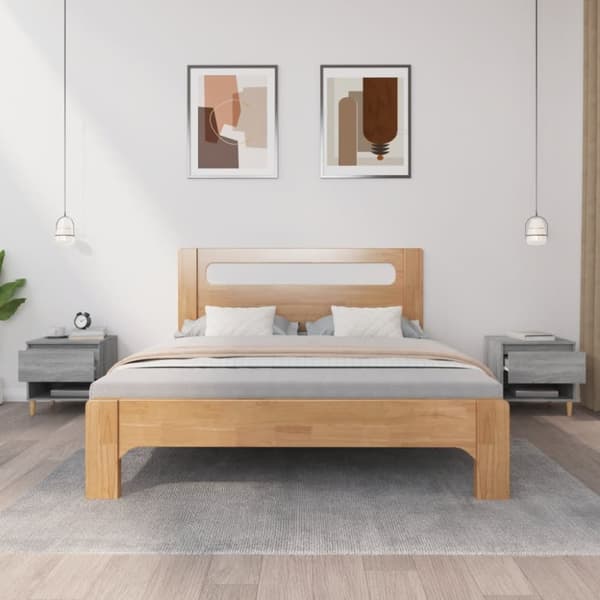 vidaXL Yöpöydät 2 kpl harmaa Sonoma 50x46x50 cm tekninen puu - Yöpöydät