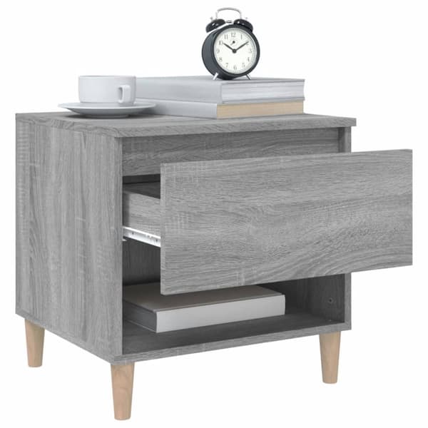 vidaXL Yöpöydät 2 kpl harmaa Sonoma 50x46x50 cm tekninen puu -  Yöpöydät