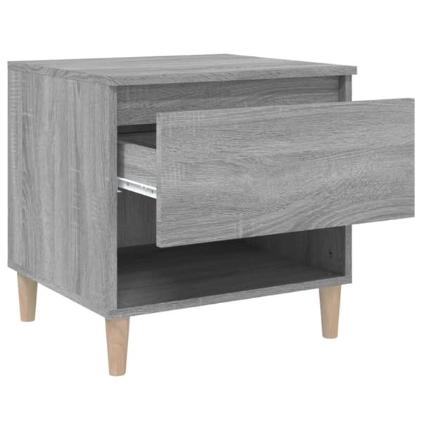 vidaXL Yöpöydät 2 kpl harmaa Sonoma 50x46x50 cm tekninen puu - Yöpöydät