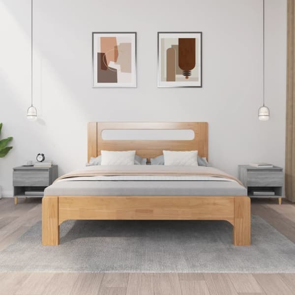 vidaXL Yöpöydät 2 kpl harmaa Sonoma 50x46x50 cm tekninen puu - Yöpöydät