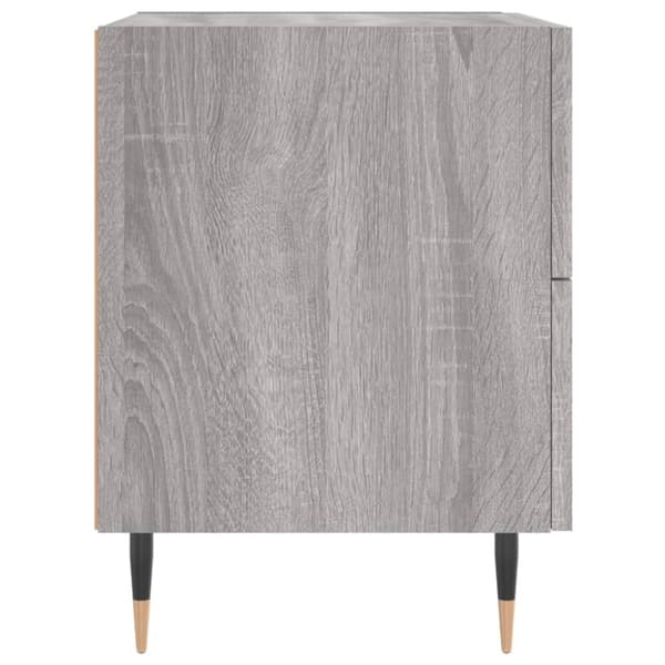 vidaXL Sängbord 2st grå sonoma 40x35x47,5 cm konstruerat trä - Nattduksbord