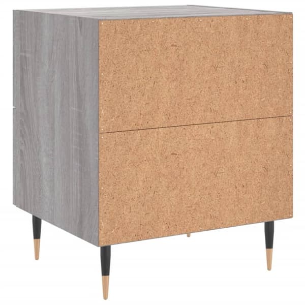 vidaXL Sängbord 2st grå sonoma 40x35x47,5 cm konstruerat trä - Nattduksbord