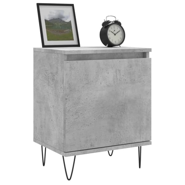 vidaXL Sängbord betonggrå 40x30x50 cm konstruerat trä - Nattduksbord