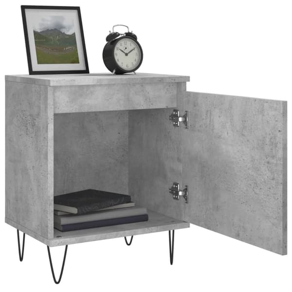 vidaXL Sängbord betonggrå 40x30x50 cm konstruerat trä -  Nattduksbord