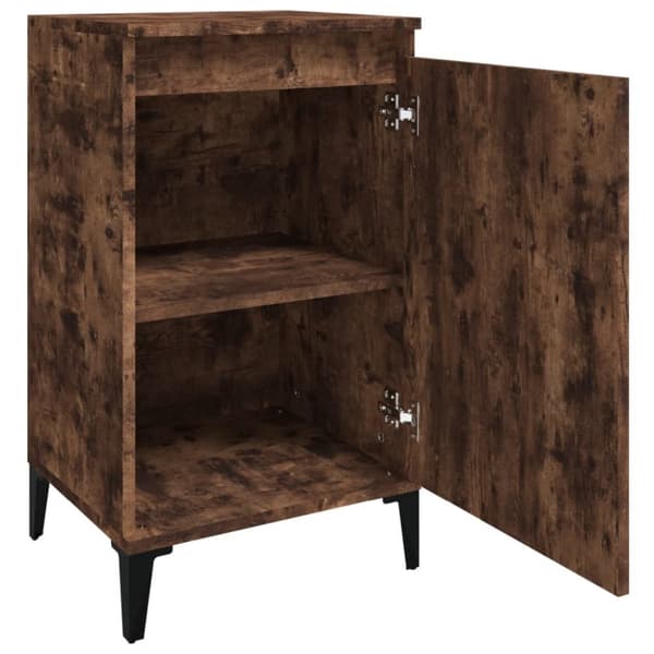vidaXL sengeborde 2 stk. 40x35x70 cm konstrueret træ røget egetræ - Natborde