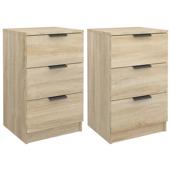 vidaXL Sängbord 2 st sonoma-ek 40x36x65 cm - Nattduksbord